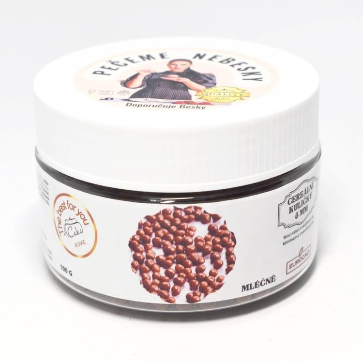 Cereální kuličky v mléčné čokoládě 5 mm 100 g